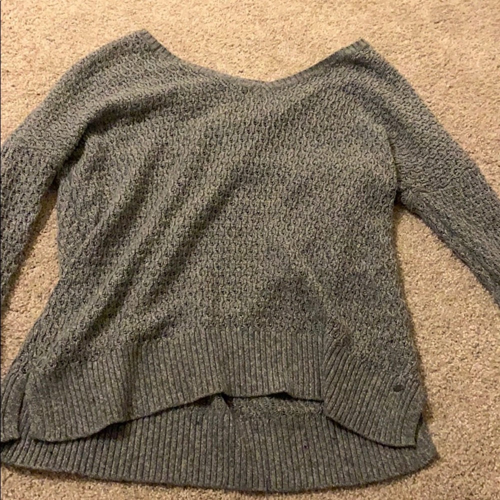 grey american eagle sweater